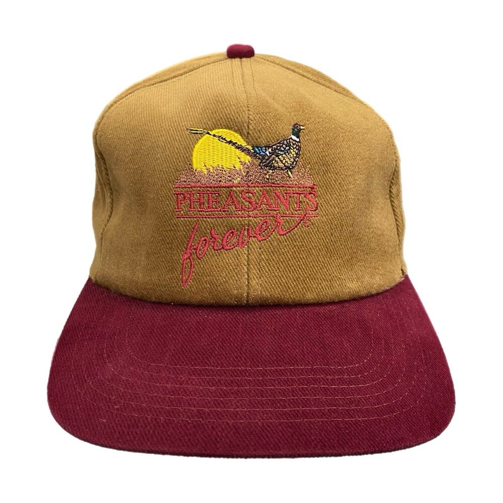 Pheasants Forever Banquet Committee Hat Cap Brown & Maroon Snapback